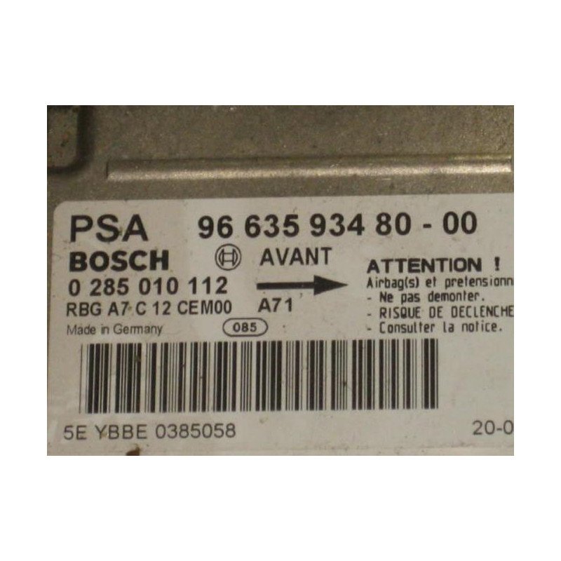 Boitier Air Bag Peugeot 207 Phase 1 (1)